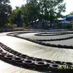 The finished go-cart track at Zao Island