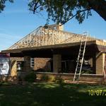 ... The carport roof In the process ...